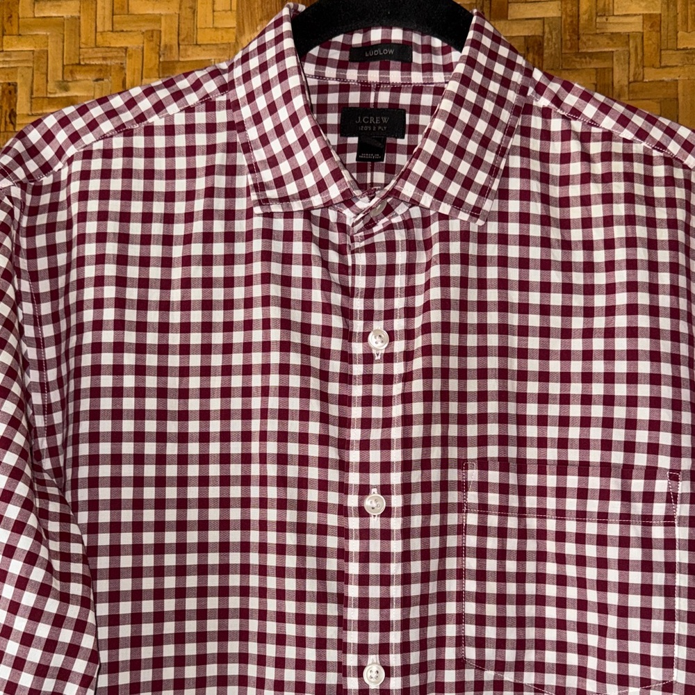 Zachary Prell, Todd Snyder J Crew x3 bundle Navy Burgundy White Checkered Shirts